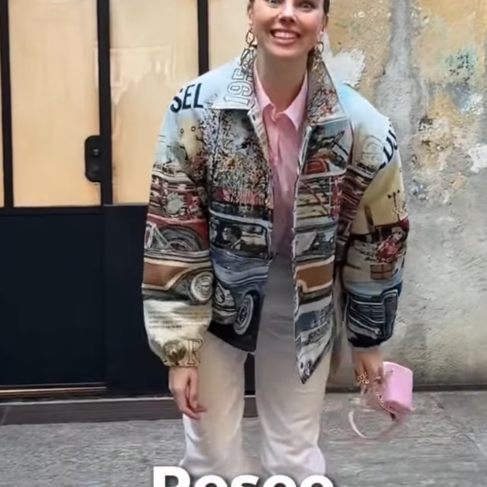 ZARA FORD © JACQUARD PUFFER JACKET LARGE - Picture 3 of 12